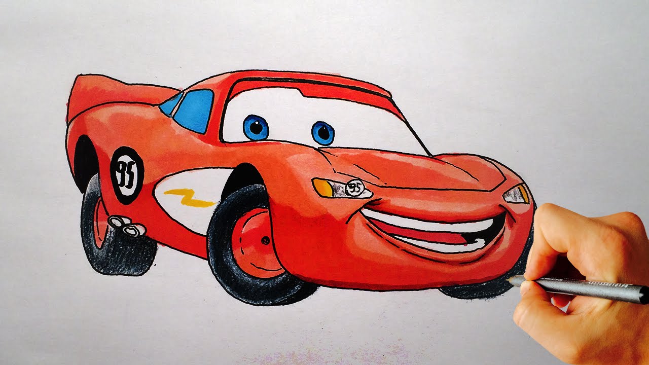 lightning mcqueen cars 2 drawing
