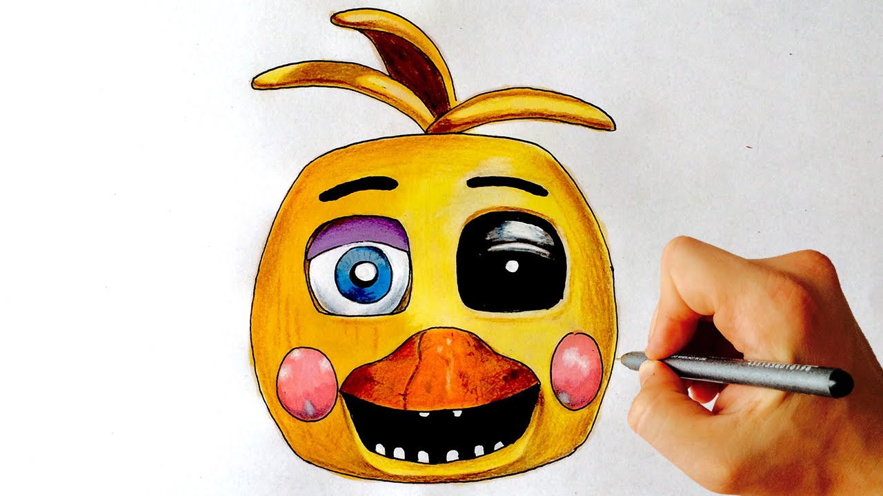 How To Draw Withered Toy Chica From Five Nights At Freddys Fnaf